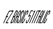 FZ BASIC 51 ITALIC Font Image