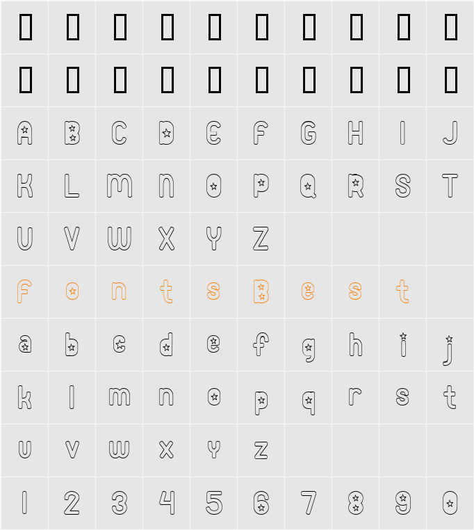 LD Lone Star Character Map