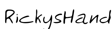 RickysHand Font Image