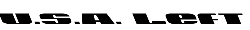 U.S.A. Left Font Image