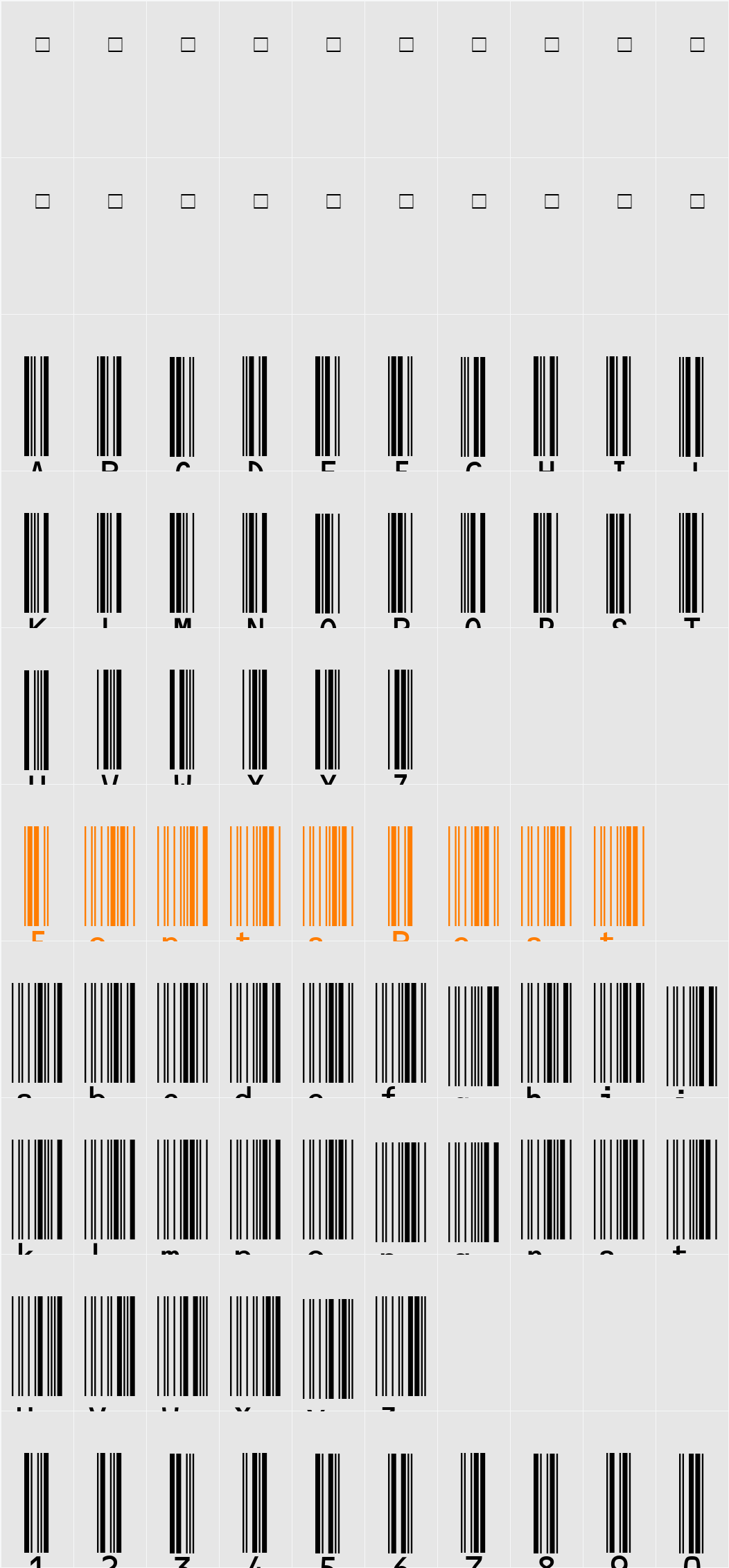 MRV Code39extMA Character Map