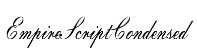 EmpireScriptCondensed Font Image