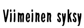 Viimeinen syksy