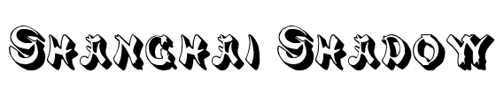 Shanghai Shadow Font Image