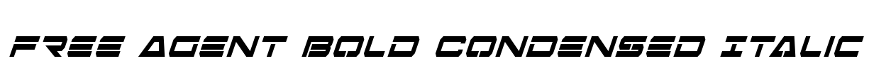 Free Agent Bold Condensed Italic