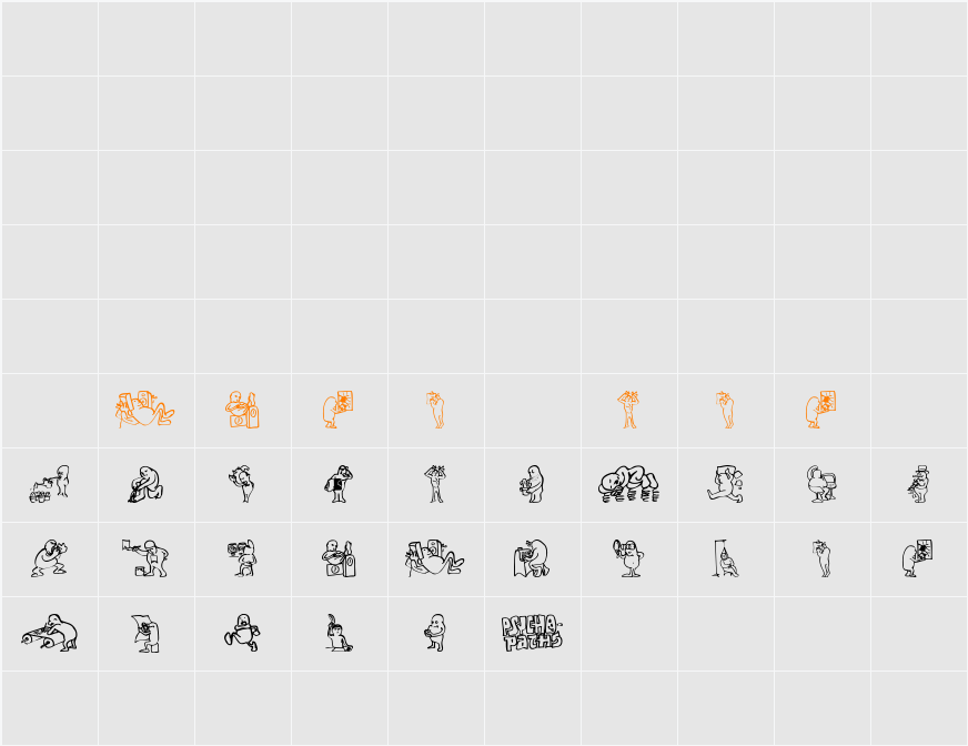 PsychoPaths Character Map