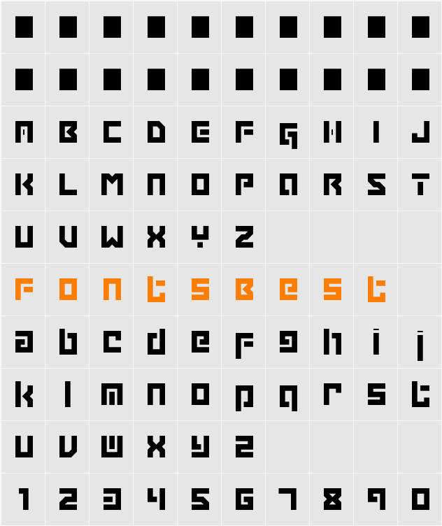Grapple BRK Character Map