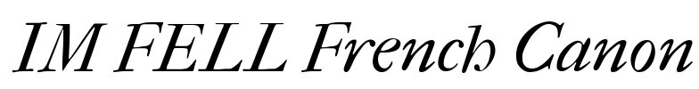 IM FELL French Canon Font Image
