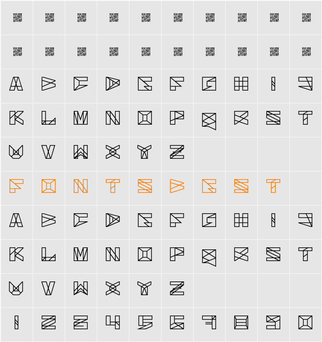 Solarium Character Map