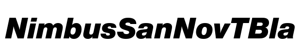 NimbusSanNovTBla Font Image