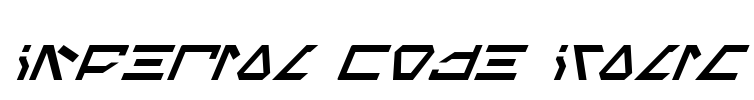 Imperial Code Italic Font Image