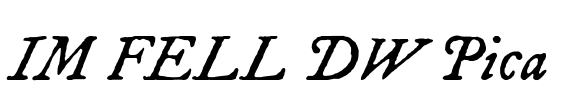 IM FELL DW Pica Font Image