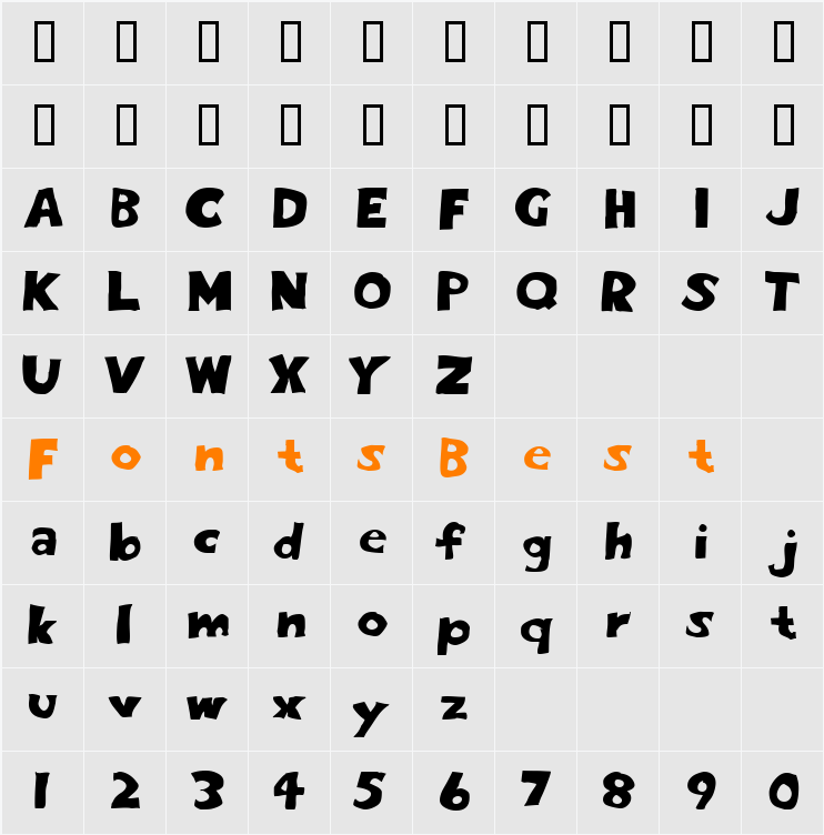 Eighty Percent Character Map