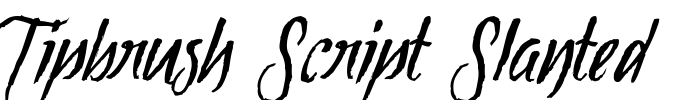 Tipbrush Script Slanted Font Image