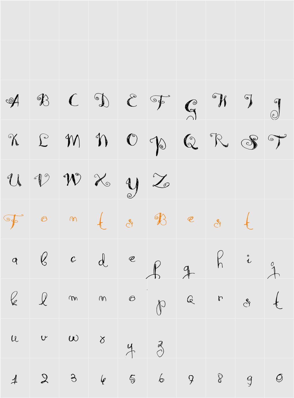 Syphon Spritz Character Map