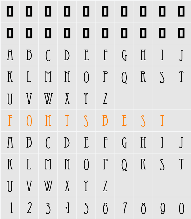 482-CAI978 Character Map