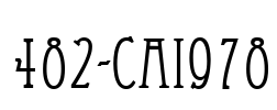 482-CAI978 Font Image