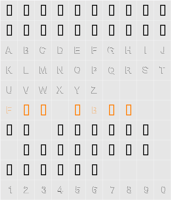 Block Shadow Character Map