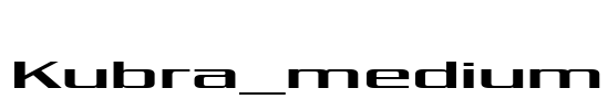 Kubra_medium Font Image