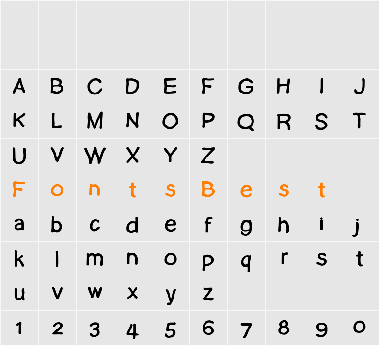 PudelsKerning Character Map