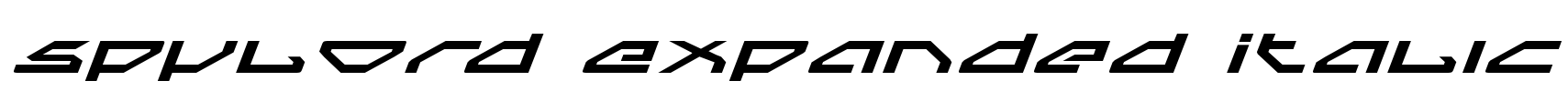 Spylord Expanded Italic Font Image