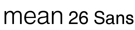 MEAN 26 Sans