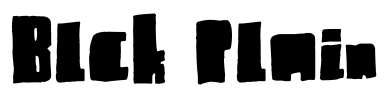 Blck Plain Font Image