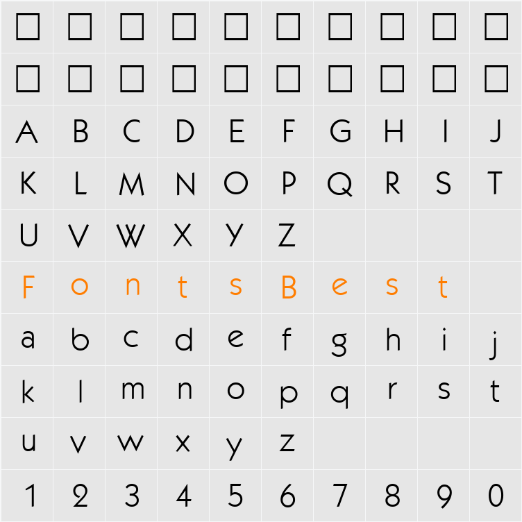 KabobLight Character Map