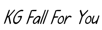KG Fall For You Font Image