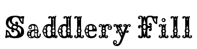 Saddlery Fill Font Image