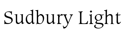 Sudbury Light Font Image