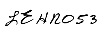 LEHN053 Font Image