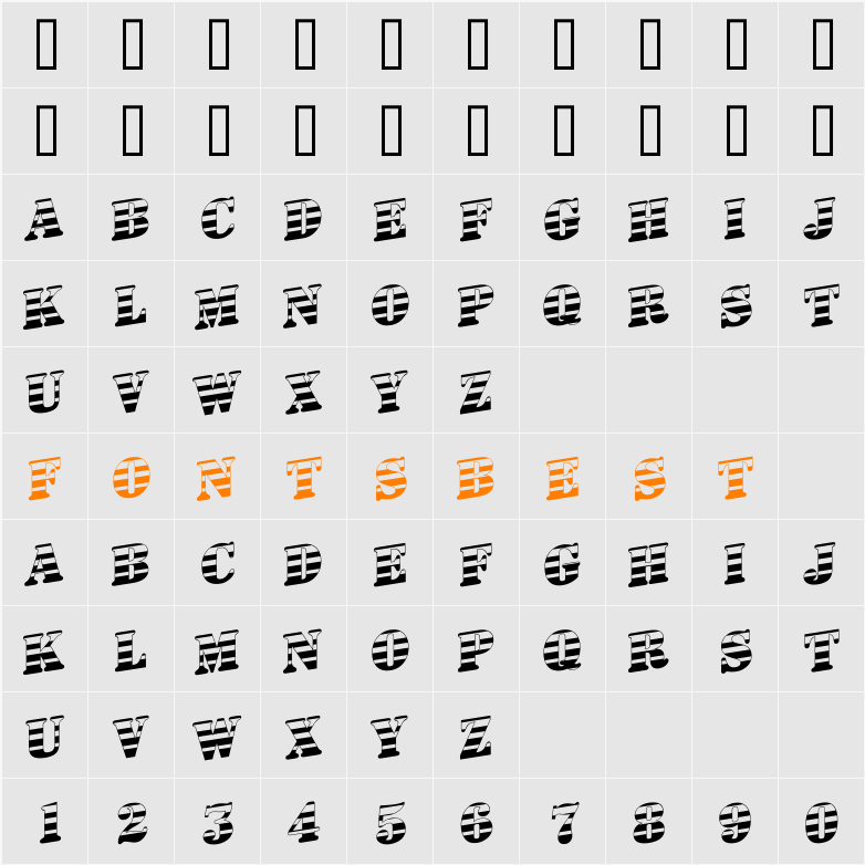 a_SignboardTitulGrdUp Character Map