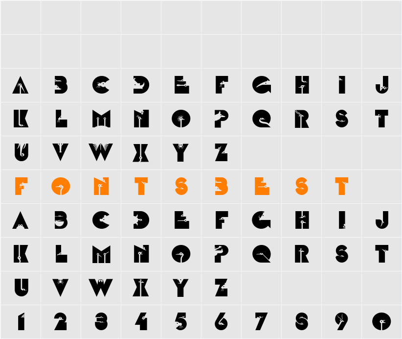 LTZootype Alternate Character Map