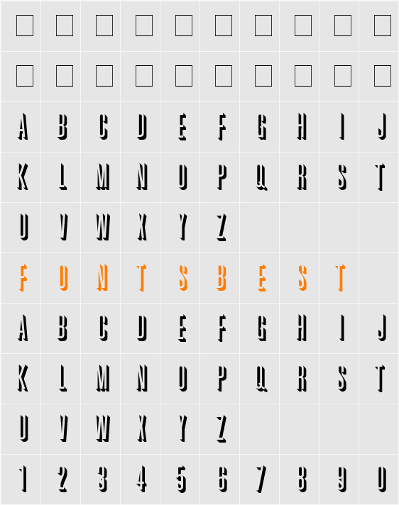 GriffonShadow Character Map