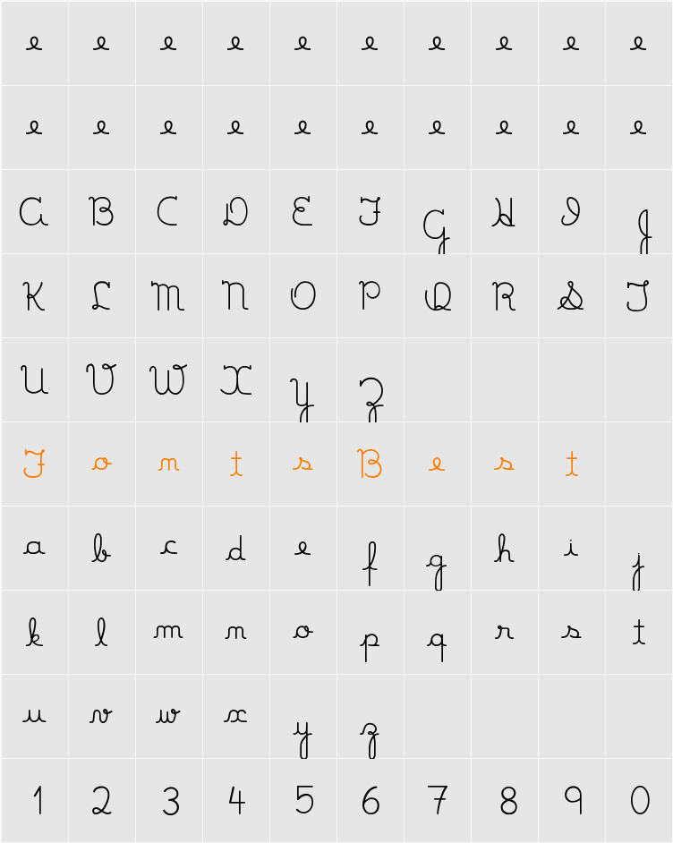Lumen Character Map