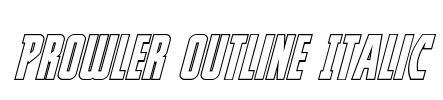 Prowler Outline Italic Font Image