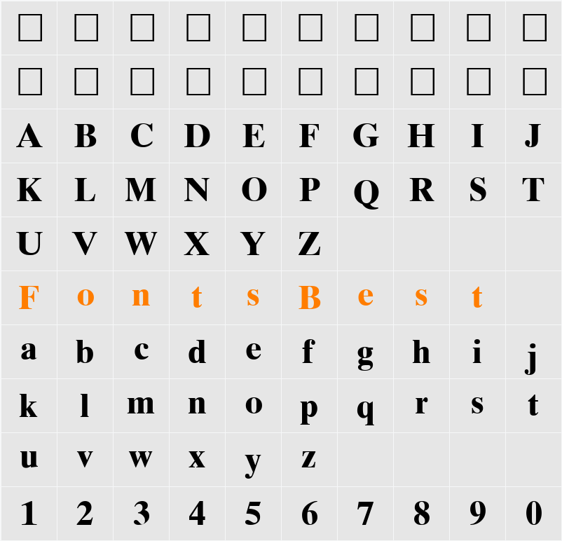 Tamal Character Map