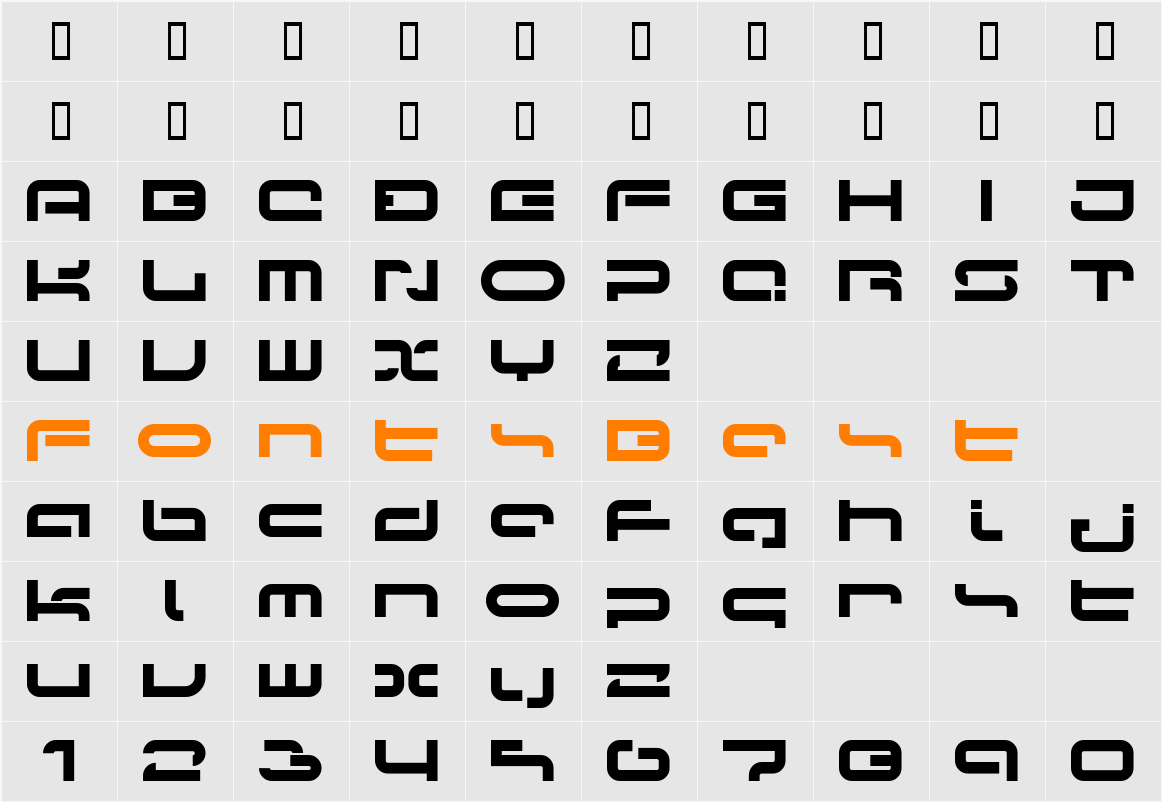 Papicon Character Map