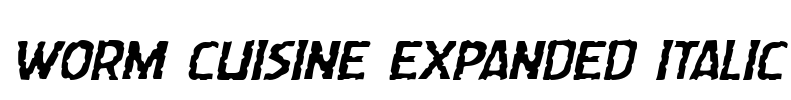 Worm Cuisine Expanded Italic