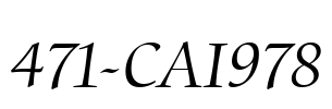 471-CAI978 Font Image