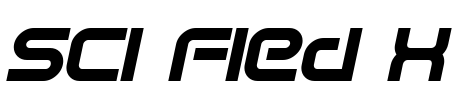 Sci Fied X Font Image
