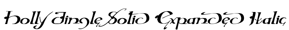 Holly Jingle Solid Expanded Italic Font Image