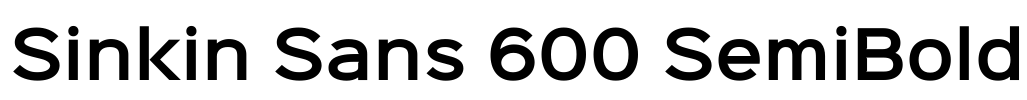 Sinkin Sans 600 SemiBold Font Image