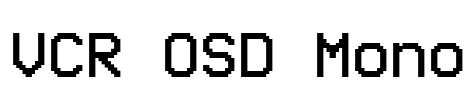 VCR OSD Mono Font Image