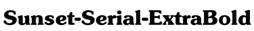 Sunset-Serial-ExtraBold Font Image