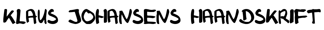 Klaus Johansens haandskrift Font Image