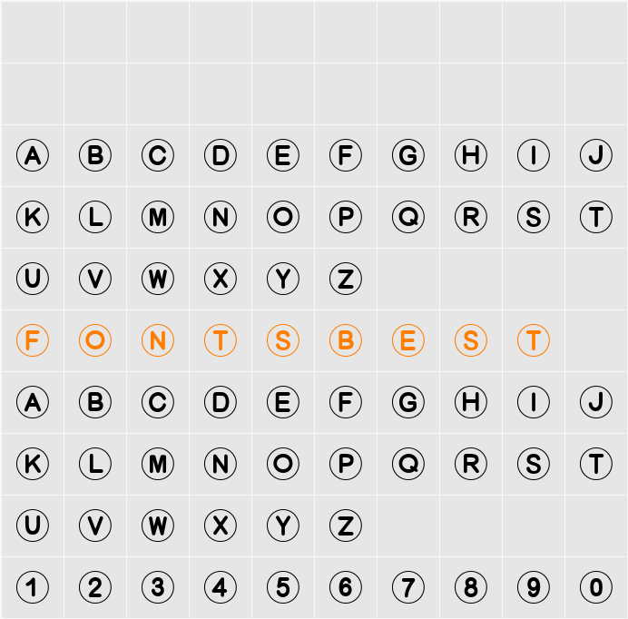 Letter Beads Character Map