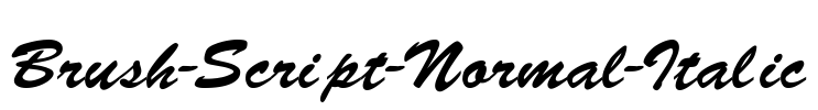 Brush-Script-Normal-Italic Font Image