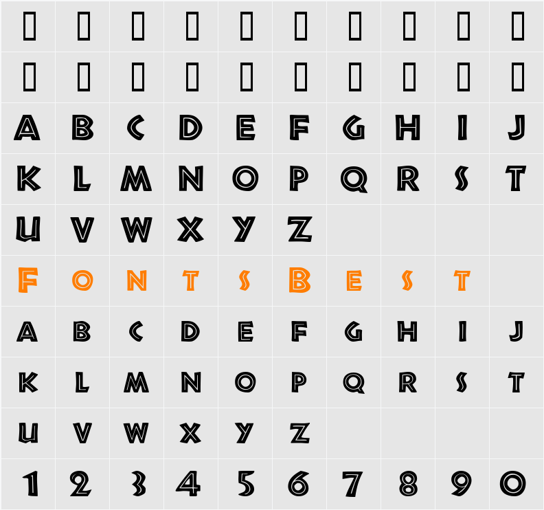 ScrewballSCapsSSK Character Map